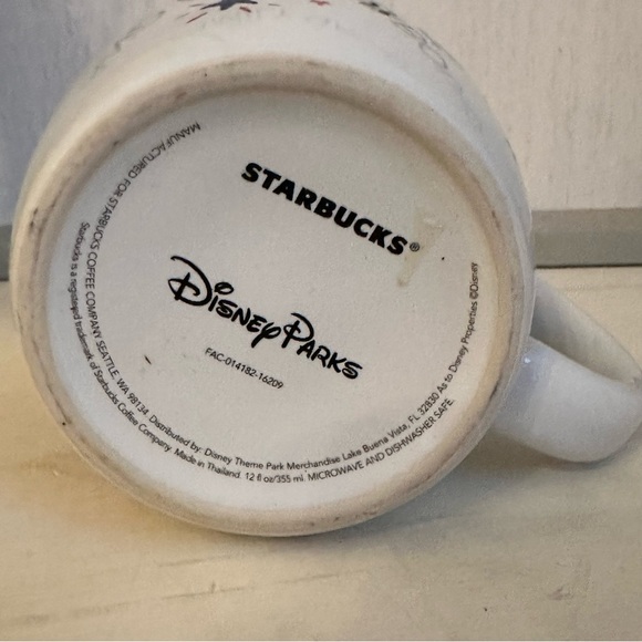 Disney Parks Starbucks Red White Blue Patriotic Mug Mickey 12oz Hearts USA - Picture 7 of 7